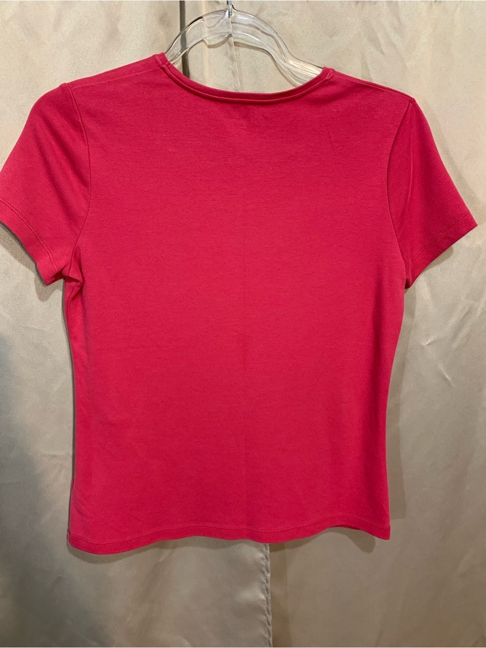 croft & barrow Girls' Hot Pink Short Sleeve Tee with Orange Layer #64/2 - Picture 4 of 7